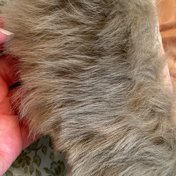 VTG Handmade Floral Tapestry Cropped Jacket with Faux Fur Collar - Picture 2 of 8